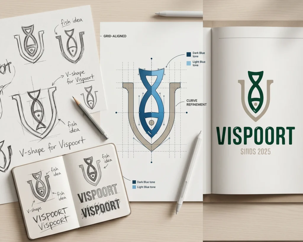 Het logo-ontwerp voor Vispoort