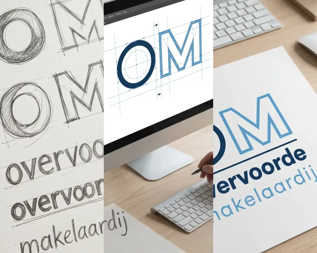Logo en huisstijl van Overvoorde Makelaardij